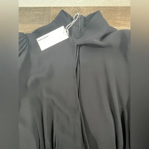 Reformation Otessa Black Mini Dress - Picture 10 of 14